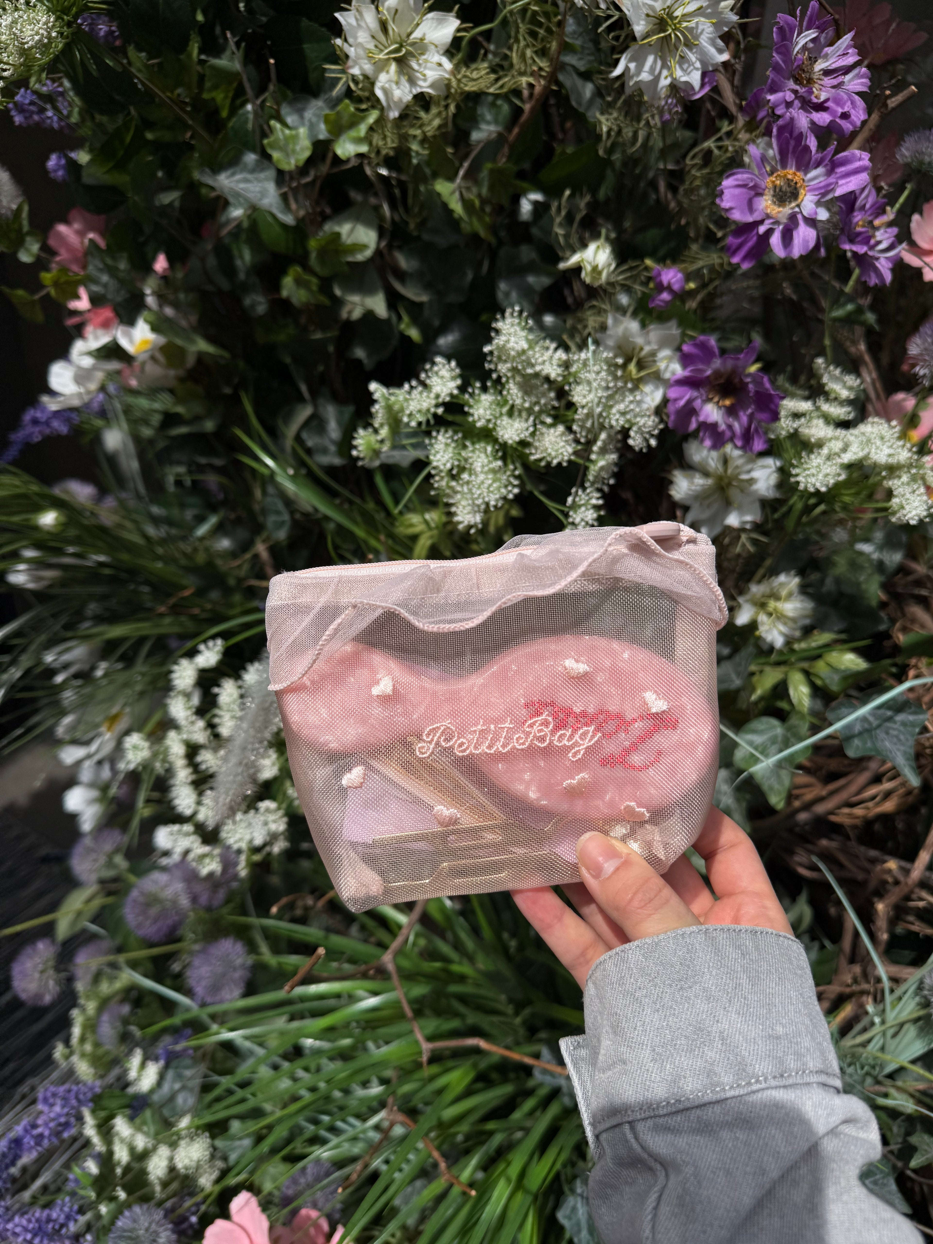 Mesh Vanity Pouch in Soft Organza Finish